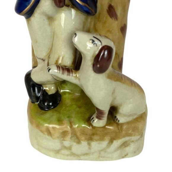 Vintage English Staffordshire Sailor and Dog Ceramic Figurine - Picture 6 of 9